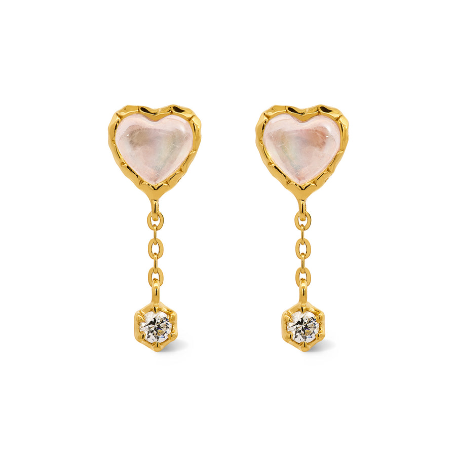 Gold Darcy Moonstone Studs