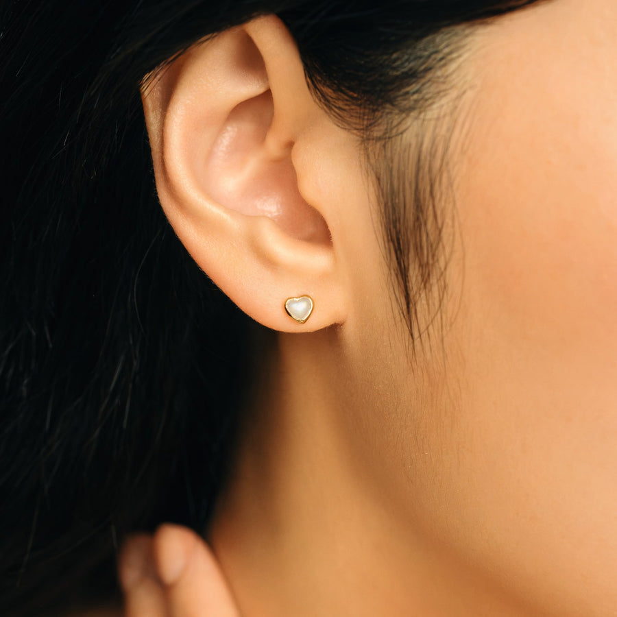 Gold Darlene Moonstone Studs