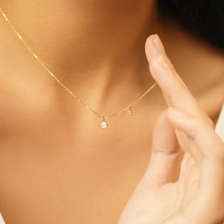 Gold Debbie Moonstone Necklace