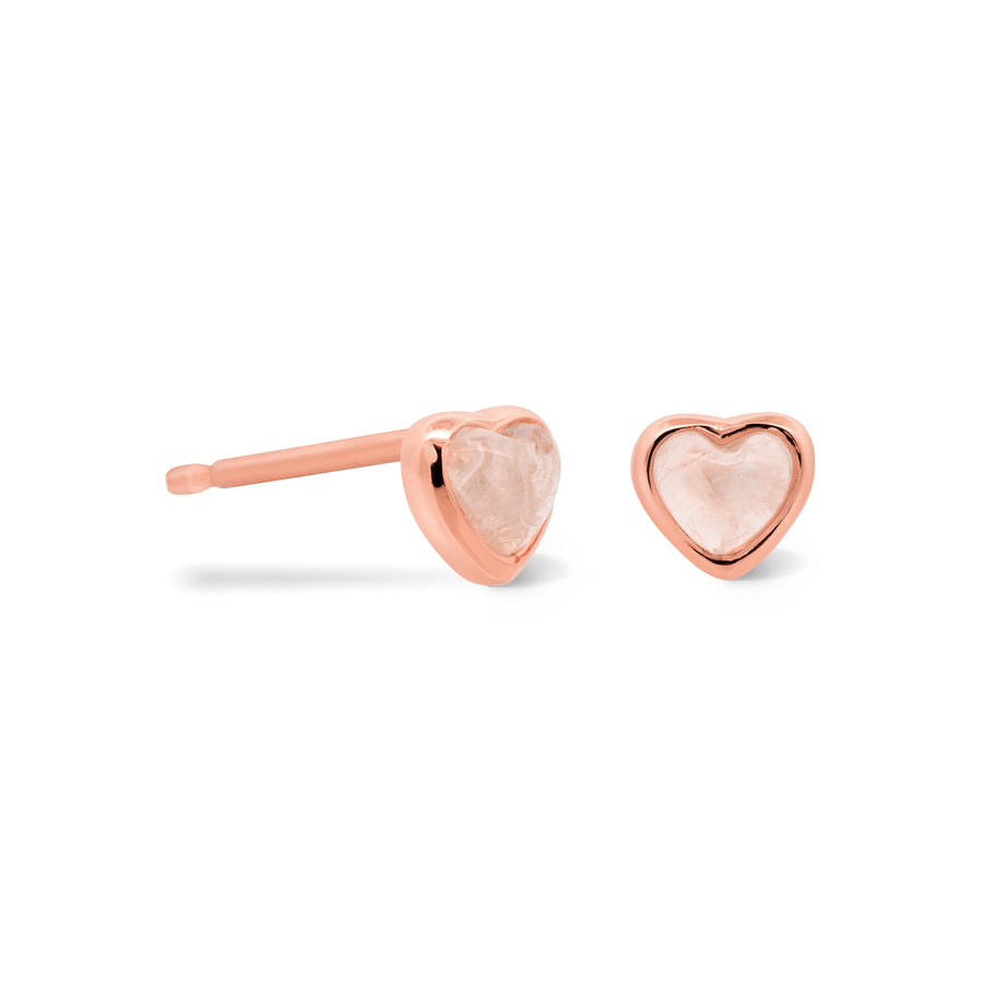 Rose Gold Darlene Moonstone Studs
