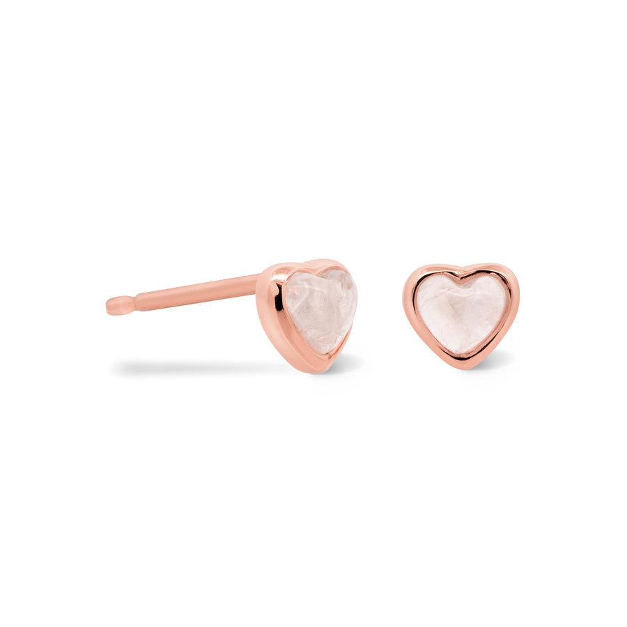 Rose Gold Darlene Moonstone Studs