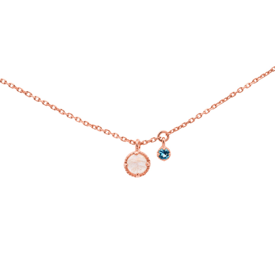 Rose Gold Debbie Moonstone Necklace