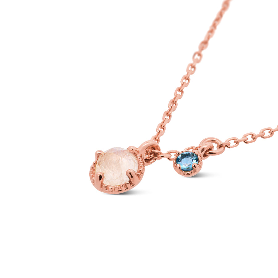 Rose Gold Debbie Moonstone Necklace