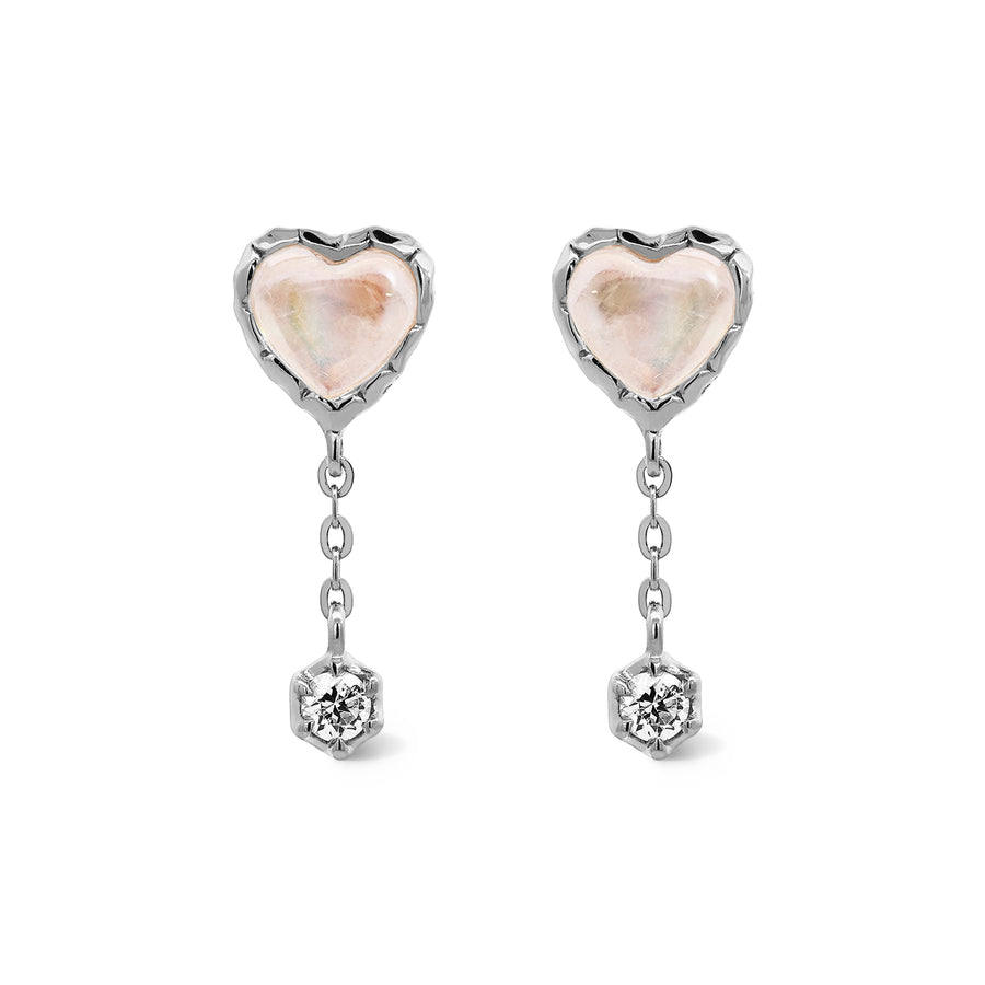 925 Silver Darcy Moonstone Studs