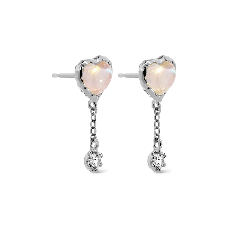 925 Silver Darcy Moonstone Studs