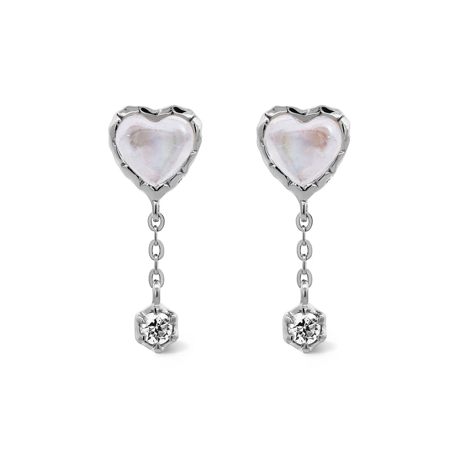 925 Silver Darcy Moonstone Studs
