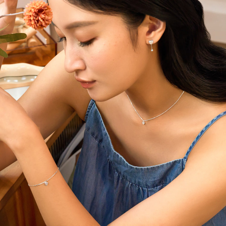 925 Silver Darcy Moonstone Studs