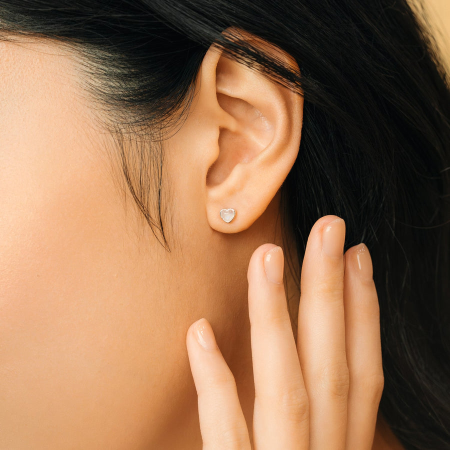 925 Silver Darlene Moonstone Studs