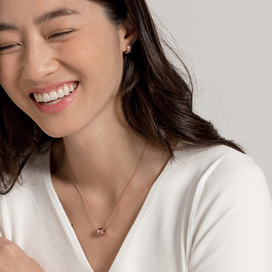 Rose Gold Clara Cubic Necklace