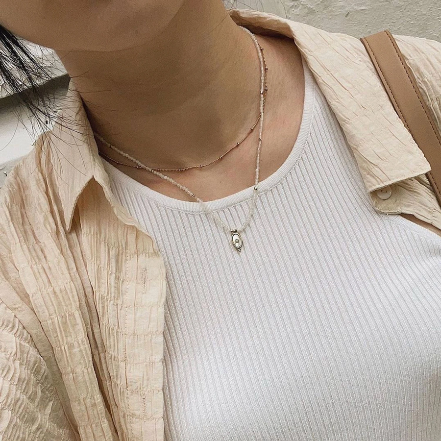 Gold Marrakech Moonstone Necklace