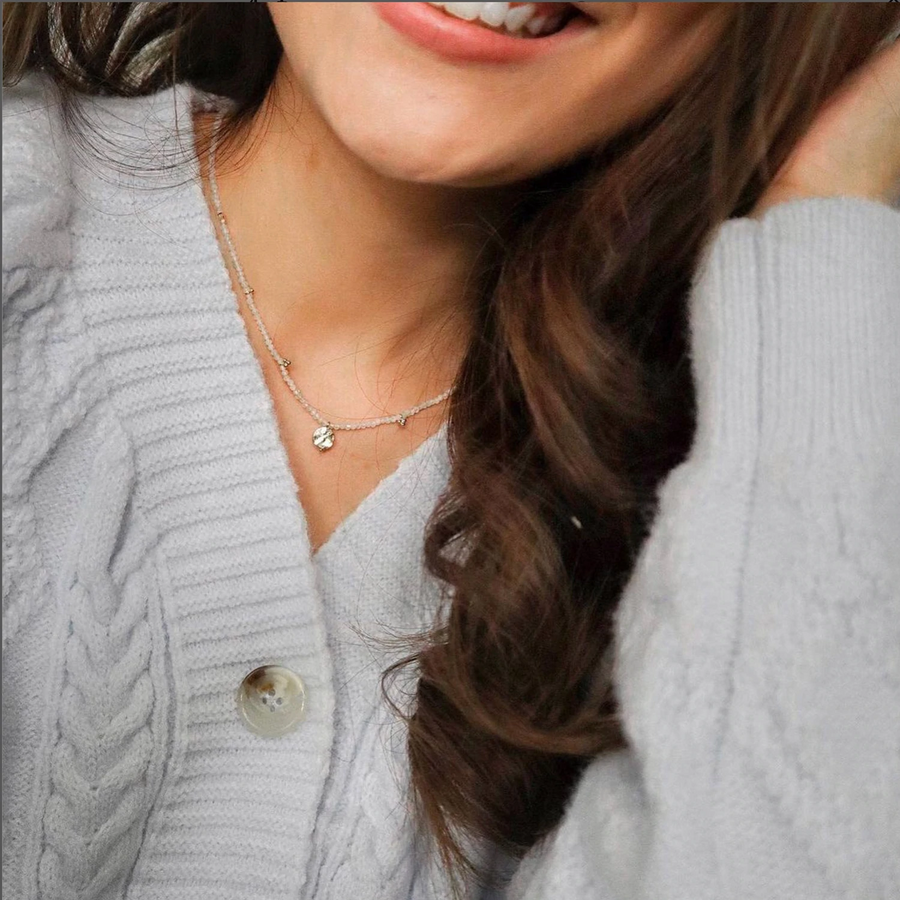 Gold Sahara Moonstone Necklace