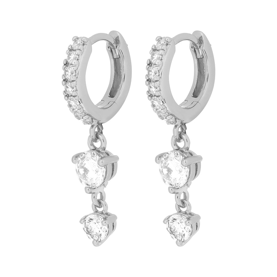 925 Silver Clemence Cubic Huggies