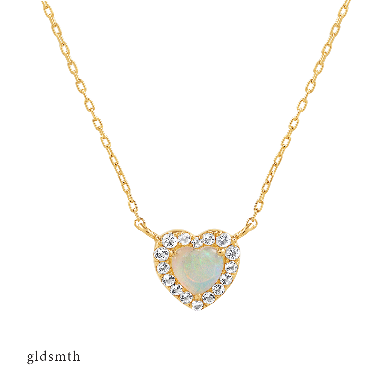 White opal heart necklace deals