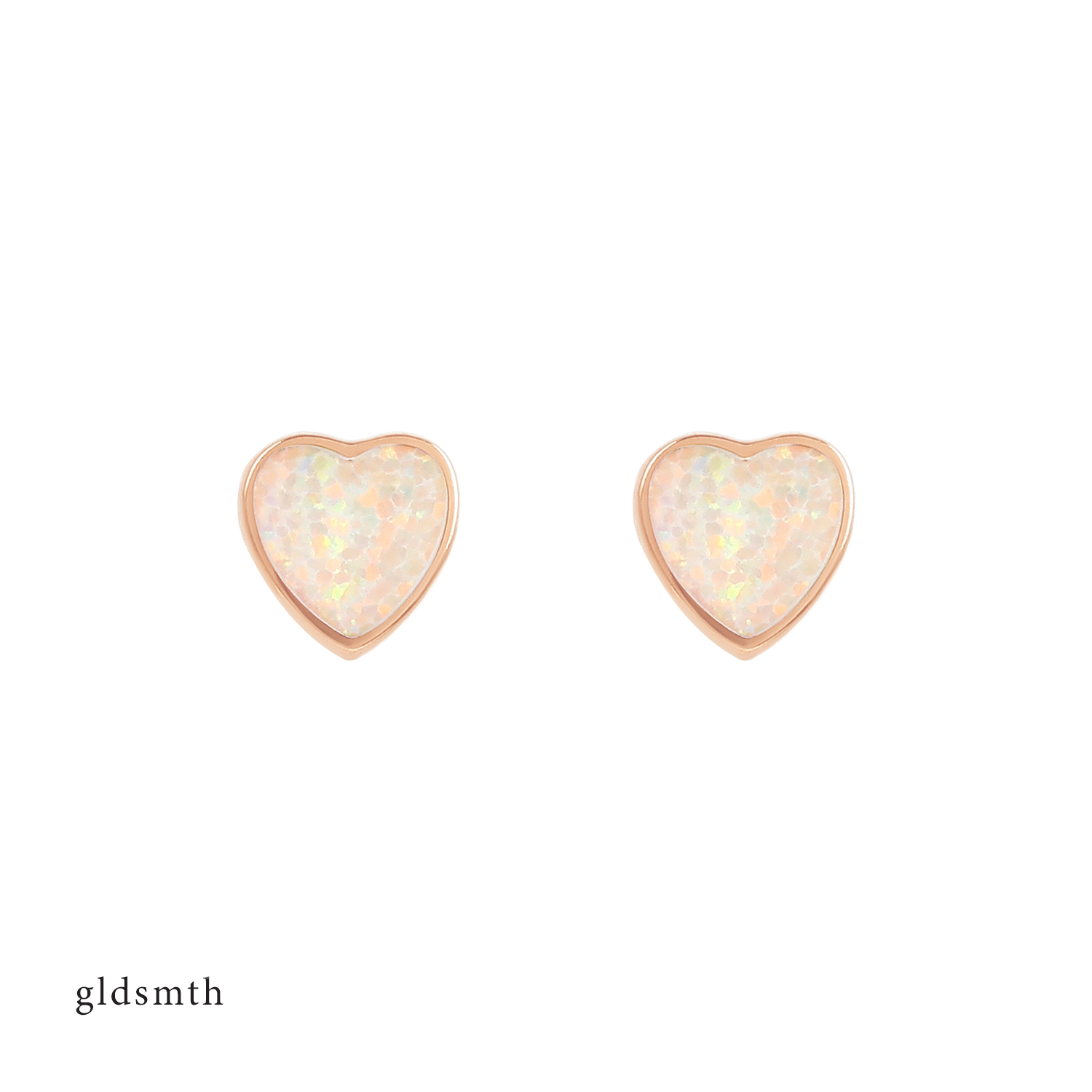 Heart sales opal earrings