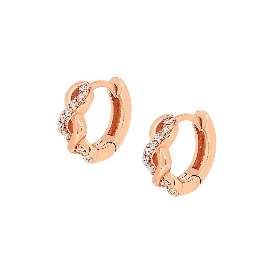Rose Gold Penelope Cubic Huggies