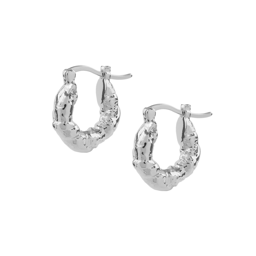 Silver Dune Hoops