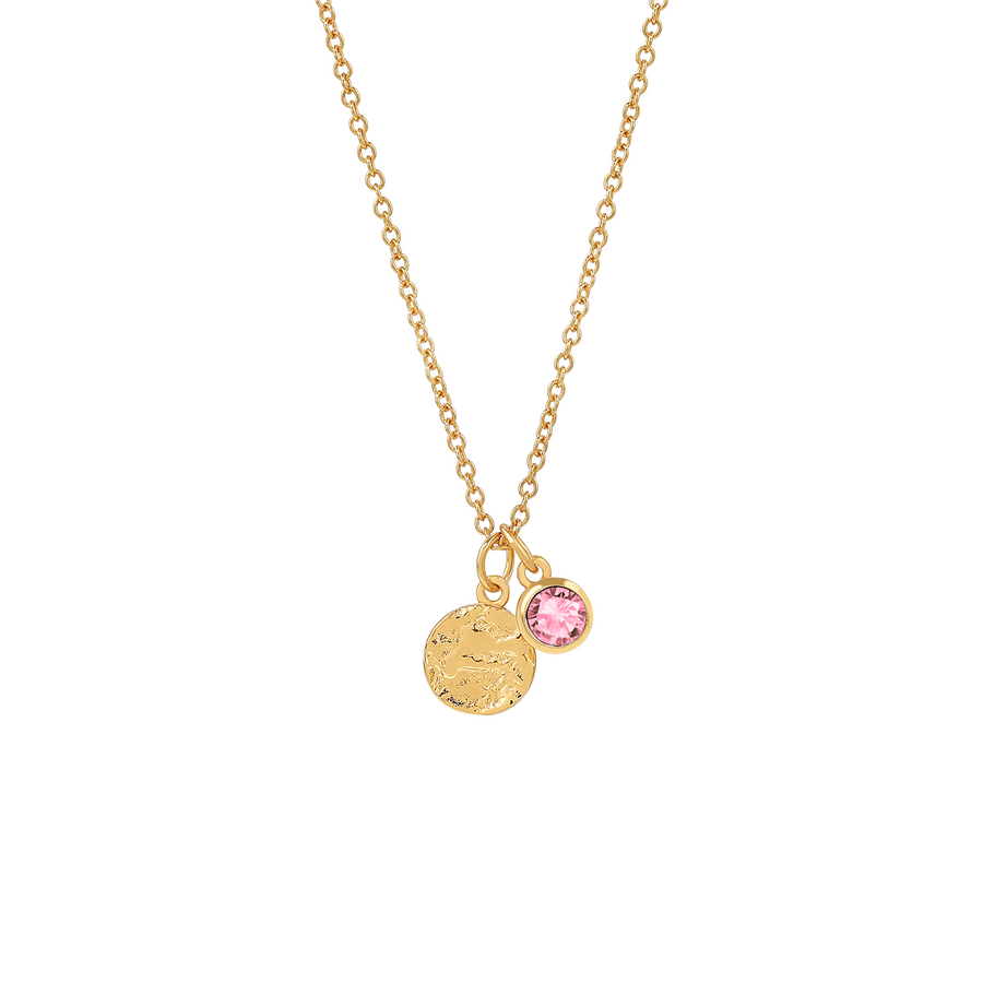 Gold Gabrielle Pink Tourmaline Necklace