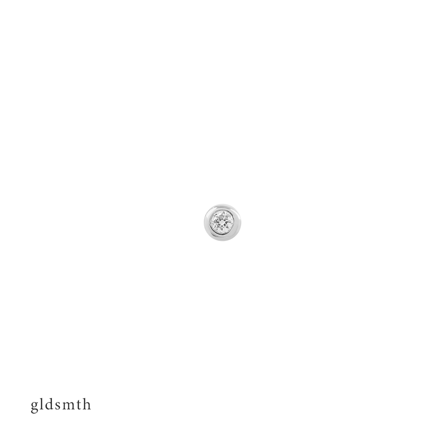 14k White Gold Diamond Stud (Single)