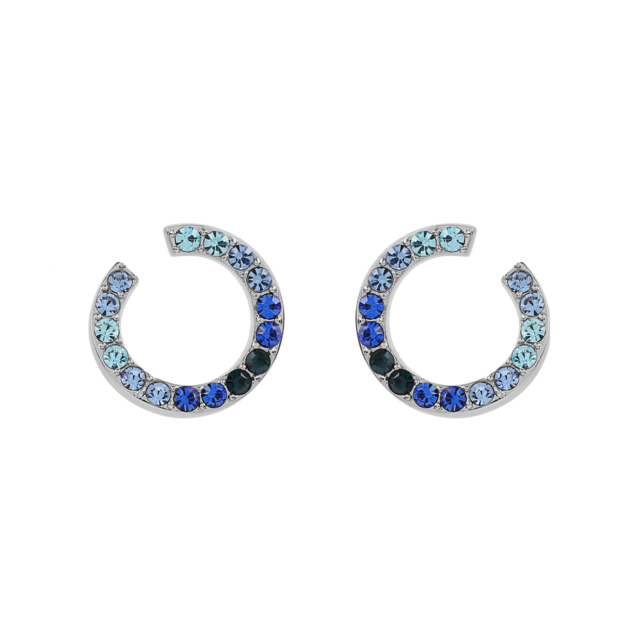 925 Silver Illusion Blue Ombre Studs
