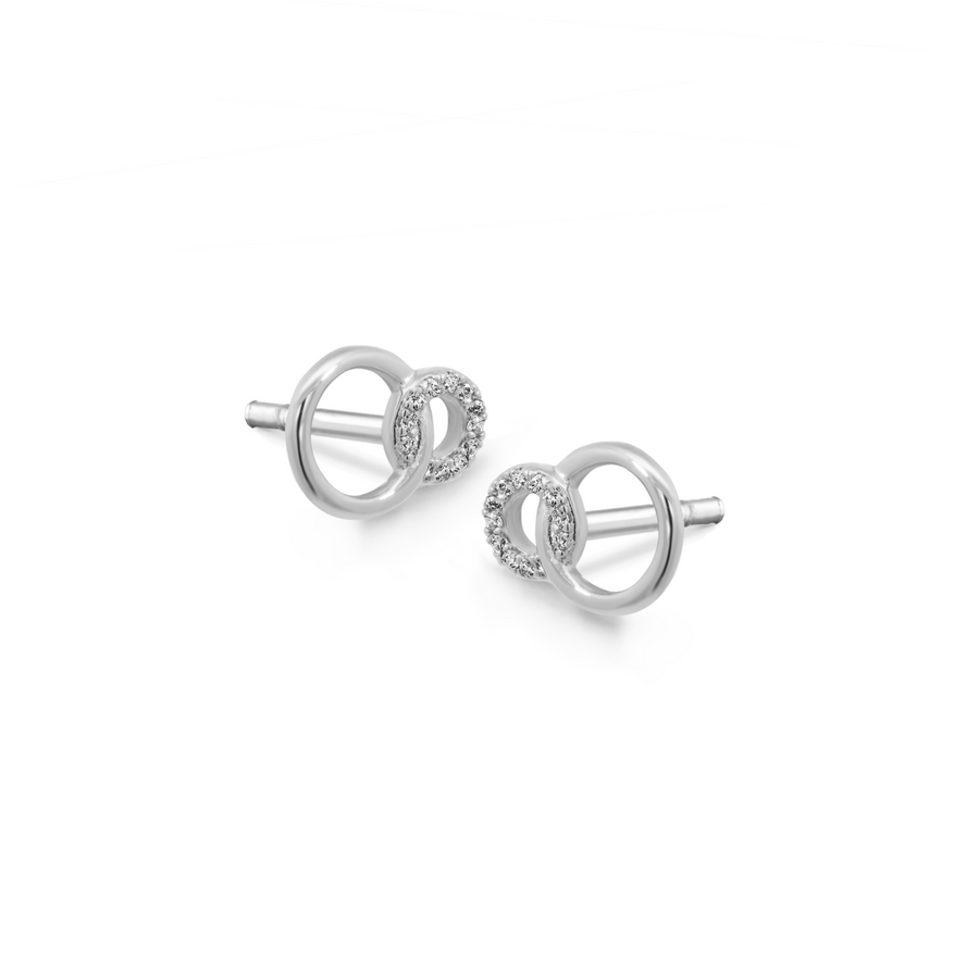 Silver Constance Cubic Studs