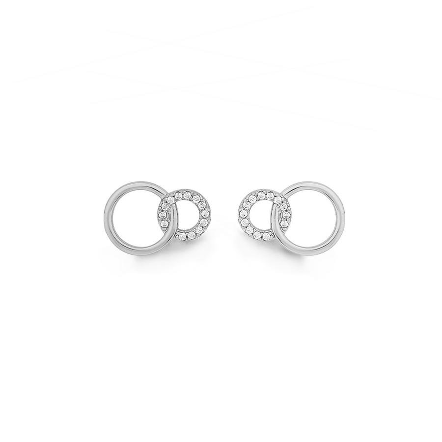 Silver Constance Cubic Studs