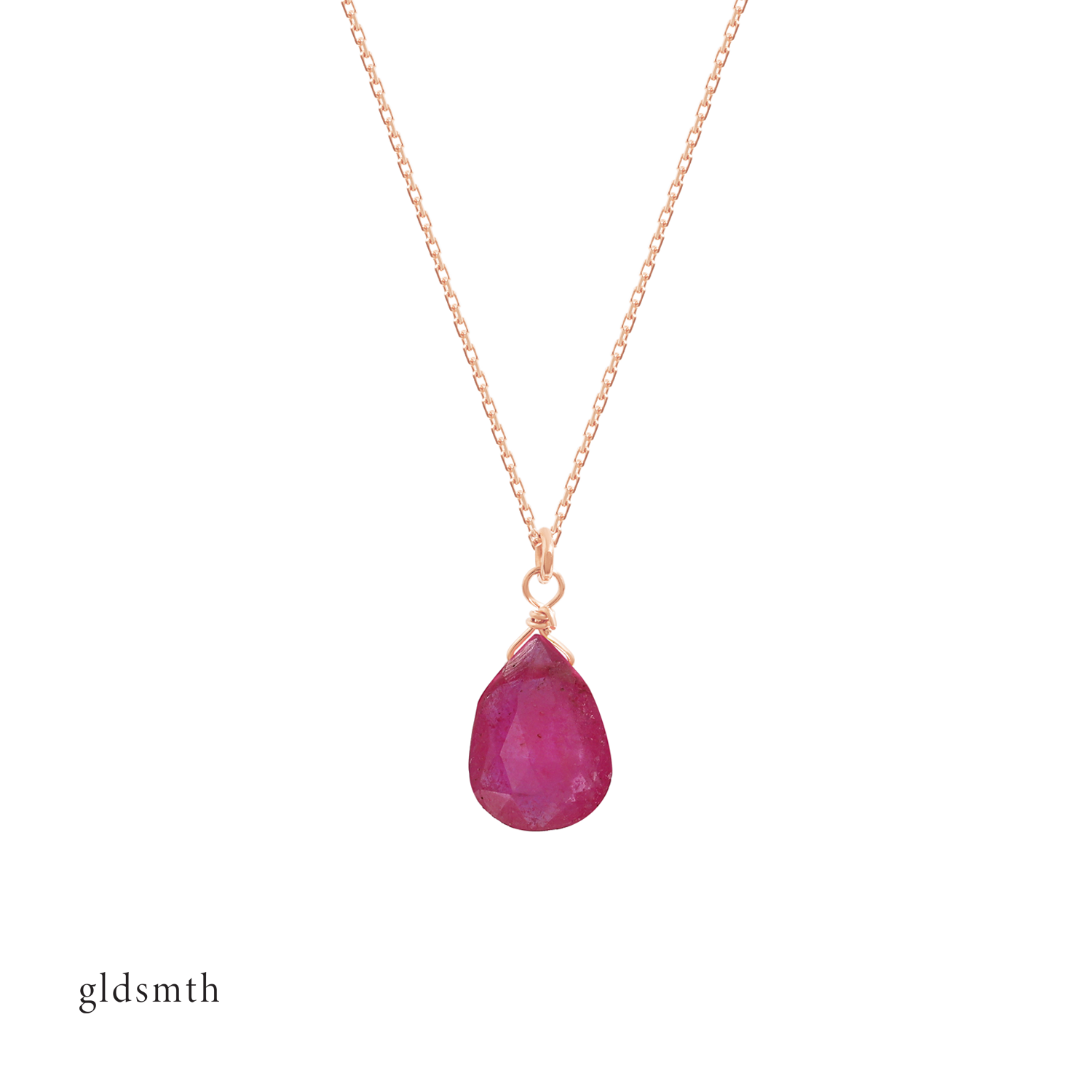 10k Rose Gold Marley Ruby Necklace By Invite Only