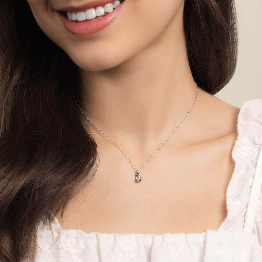 925 Silver Teddy Cubic Necklace