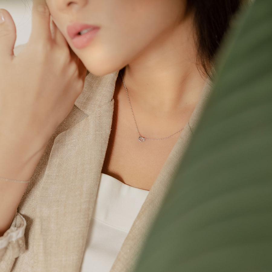 925 Silver Love Knot Necklace