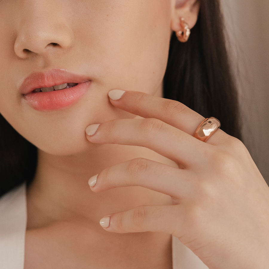Rose Gold Dune Ring