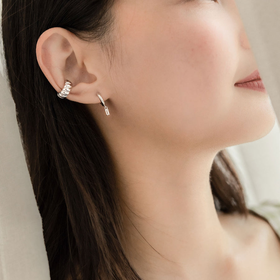 925 Silver Twisted Rope Ear Cuff