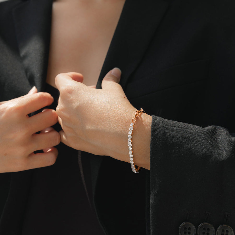 Rose Gold Modena Cubic Bracelet