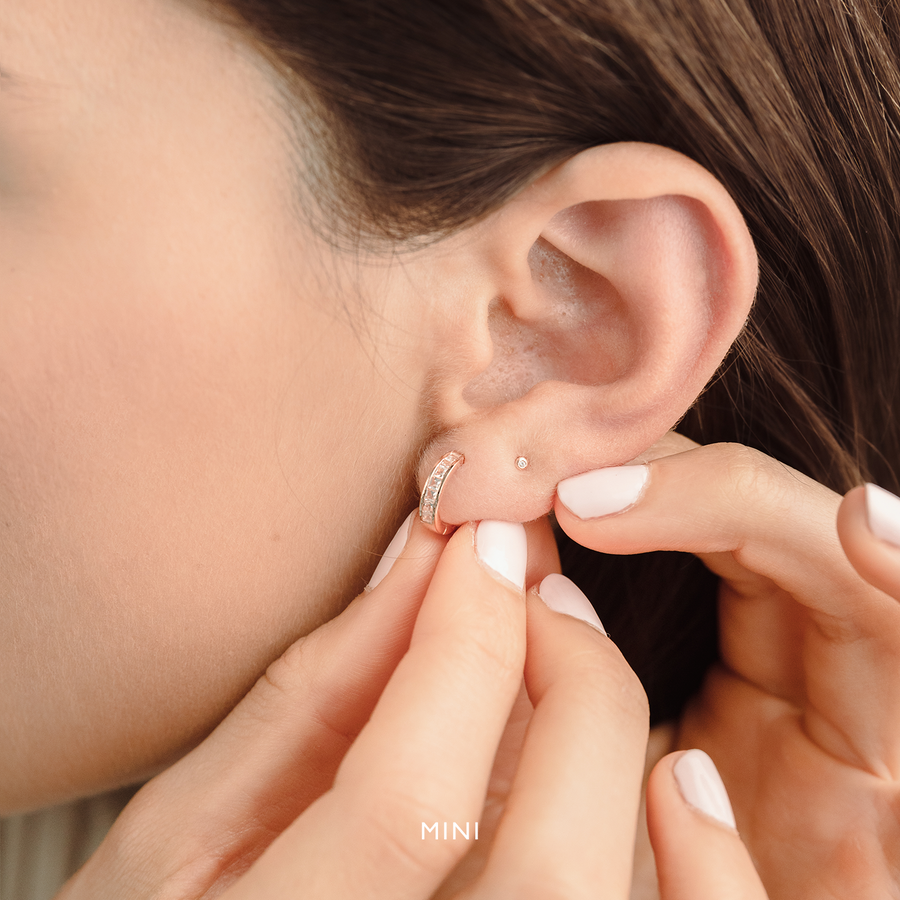 14k Rose Gold Diamond Stud (Single)