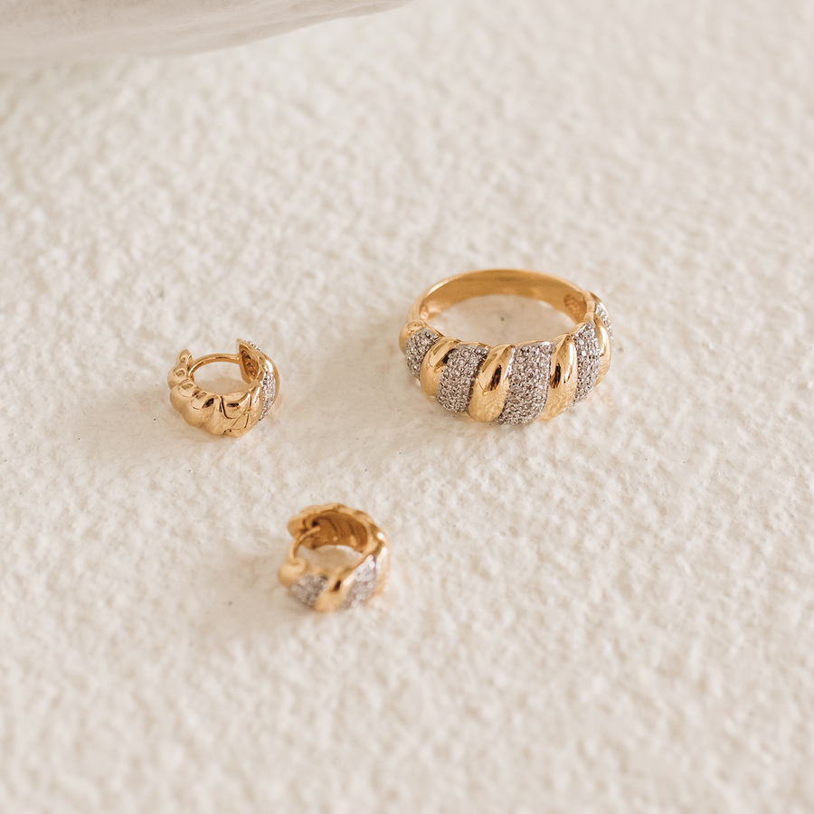 Two Tone Monique Cubic Ring