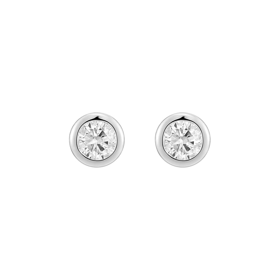 14k White Gold Diamond Stud (Single)