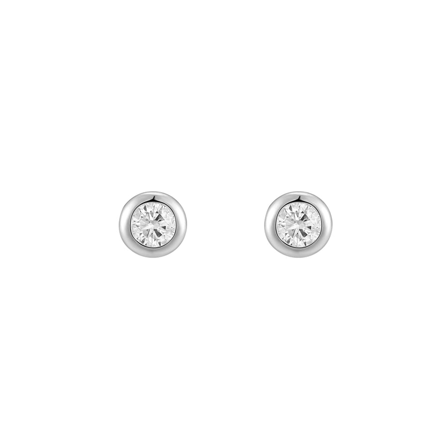14k White Gold Diamond Stud (Single)