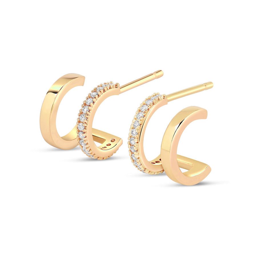 Gold Fionn Cubic Huggies