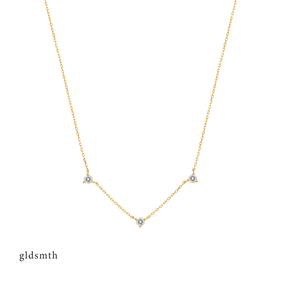 14k Gold Florence White Topaz Necklace