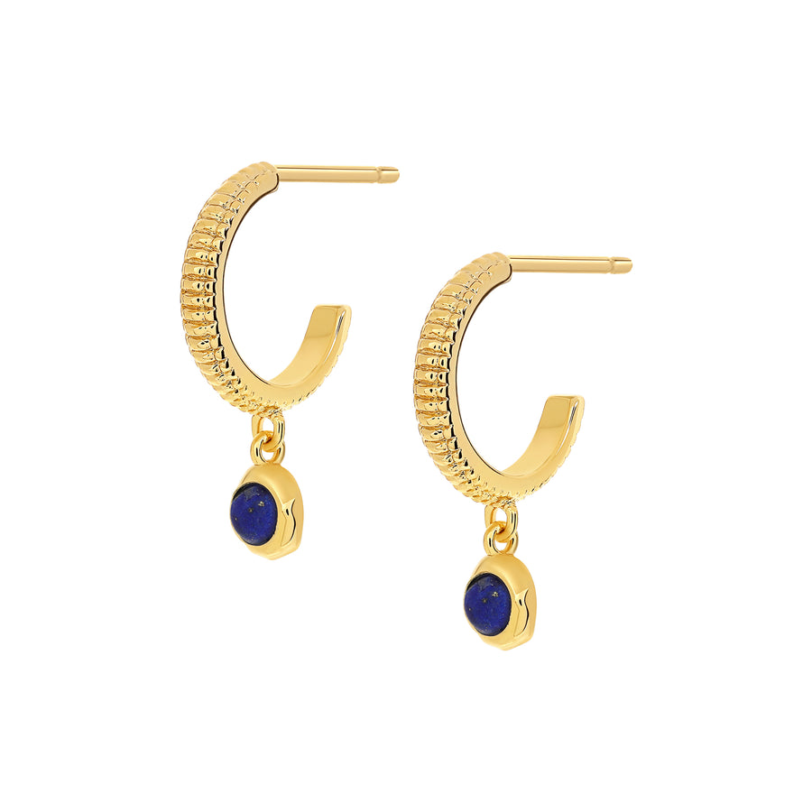 Gold Medina Lapis Lazuli Studs