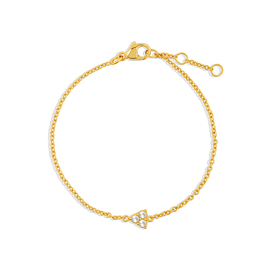 Gold Trinity Pearl Bracelet