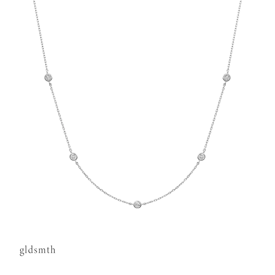 14k White Gold Diamond Sylvie Necklace