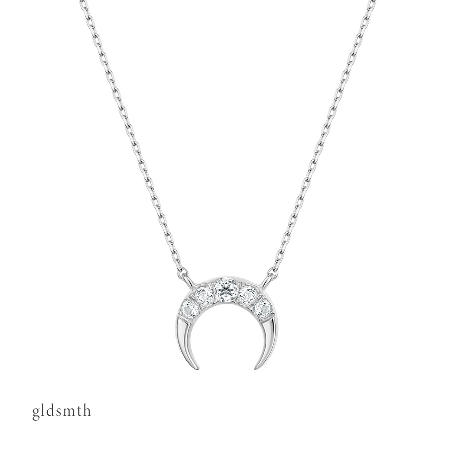14k White Gold Selene White Topaz Necklace