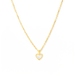 Charming and elegant necklace in gold with moonstone pendant.