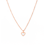 Charming and elegant necklace in rose gold with moonstone pendant.