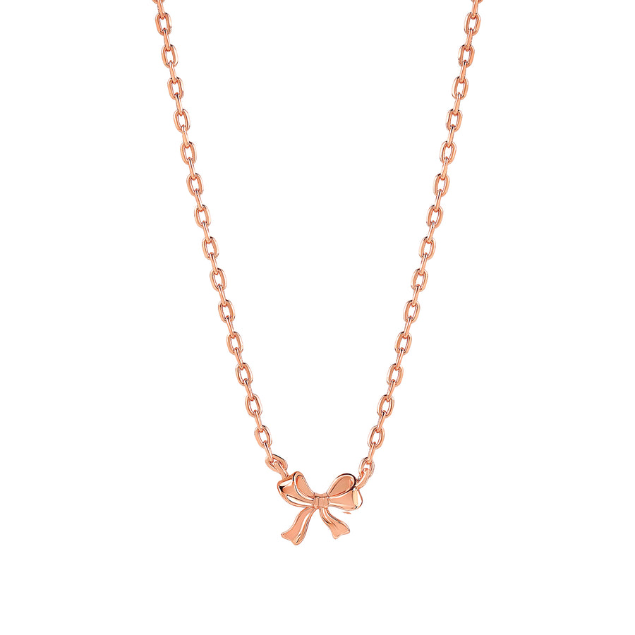 Rose Gold Bow Necklace