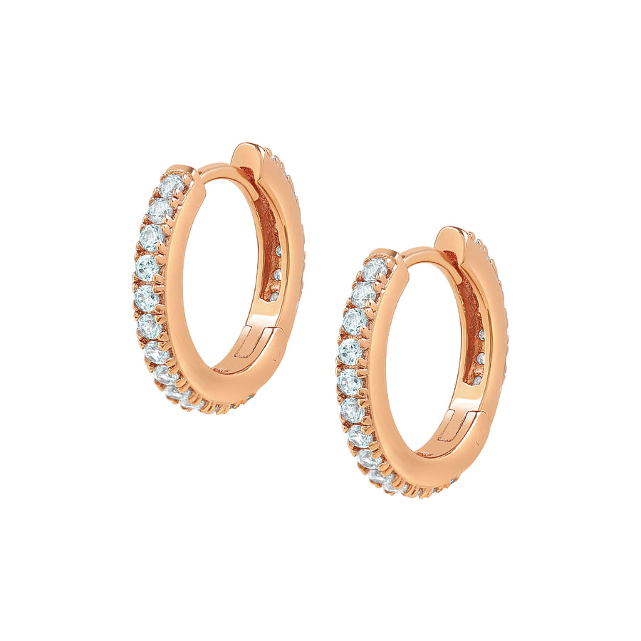 Rose Gold Full Cubic Huggies