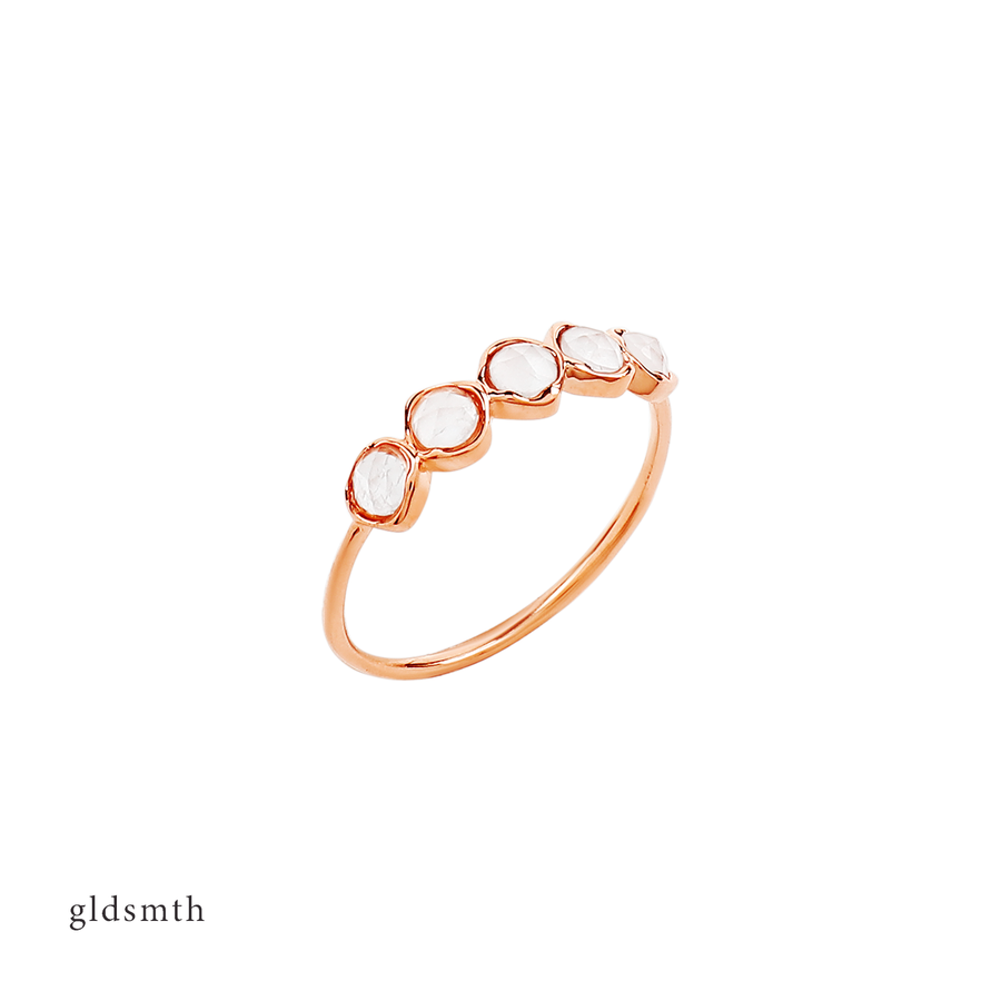 14k Rose Gold Harriet Moonstone Ring