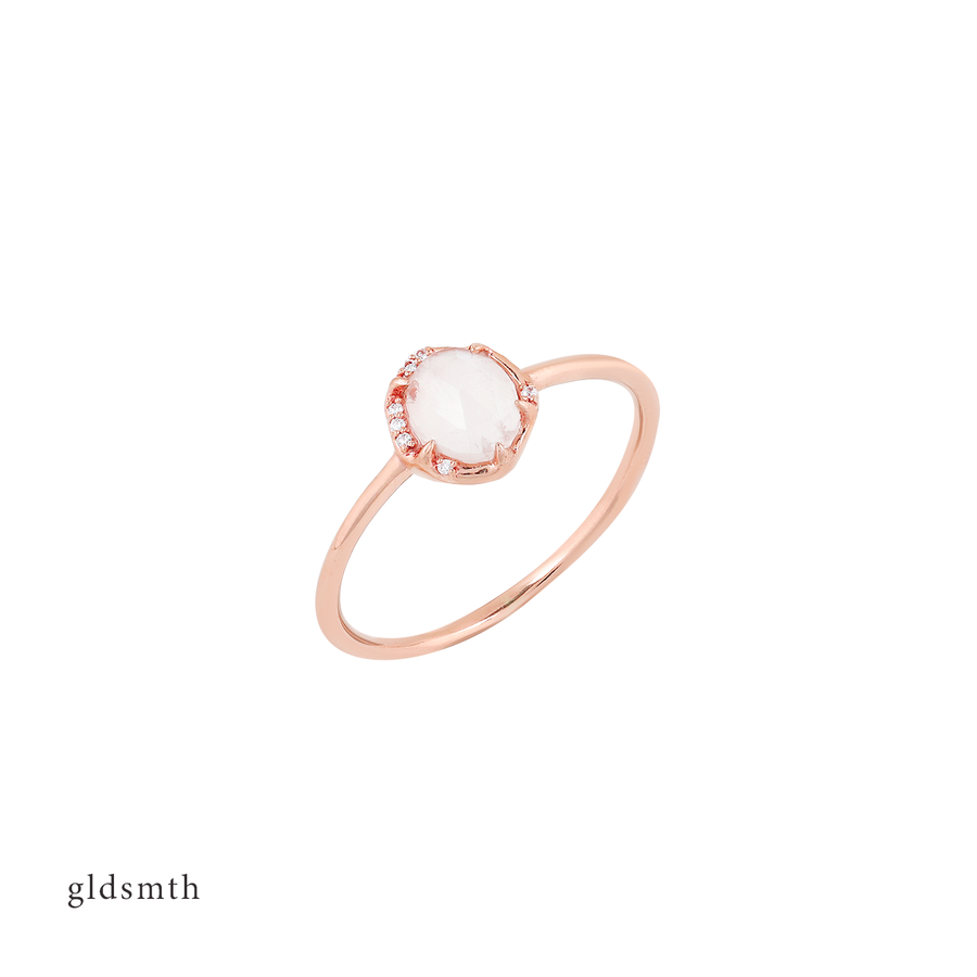 14k Rose Gold Madeline Moonstone Ring