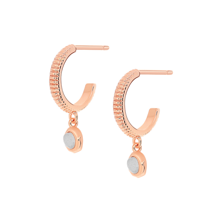Rose Gold Medina Labradorite Studs
