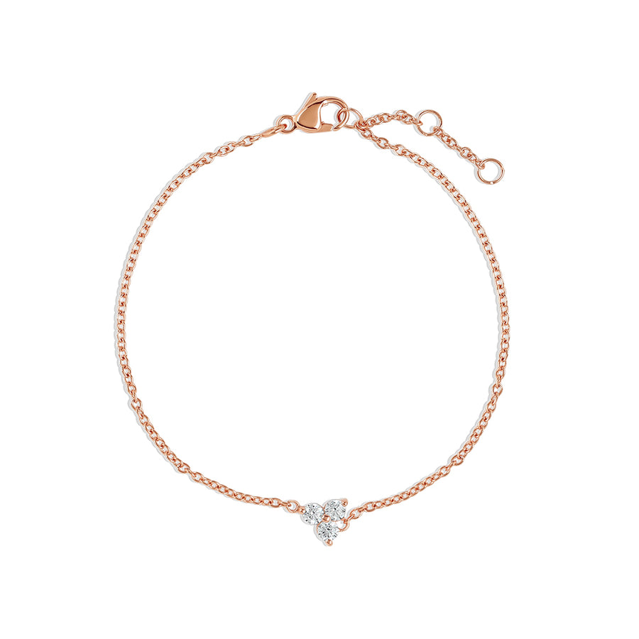 Rose Gold Trinity Cubic Bracelet