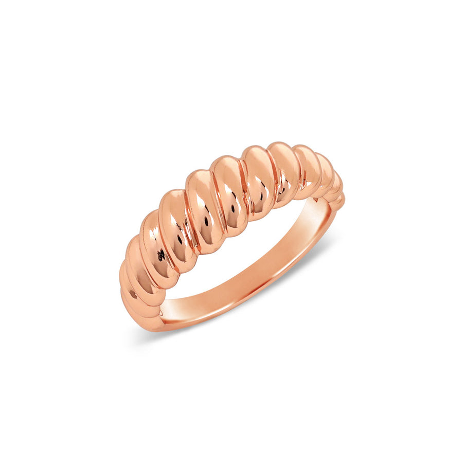 Rose Gold Twisted Rope Ring